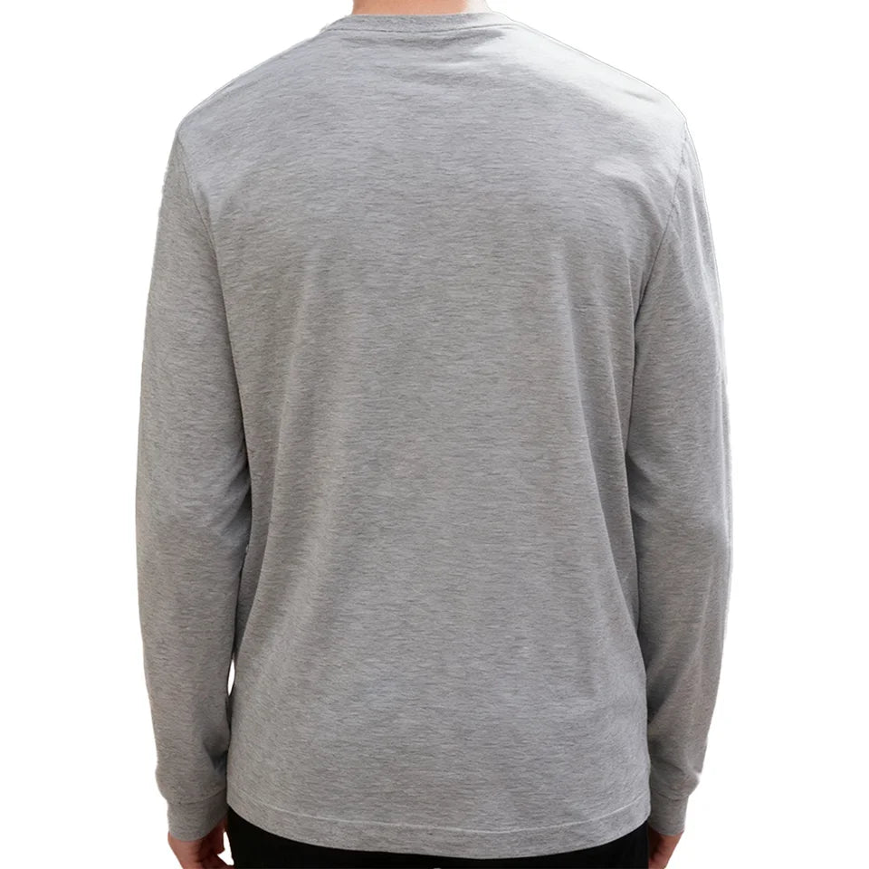 Pizza Heart Men's Long Sleeve Tee 100% Cotton 180g Crew Neck Casual Daily Style Soft and Breathable