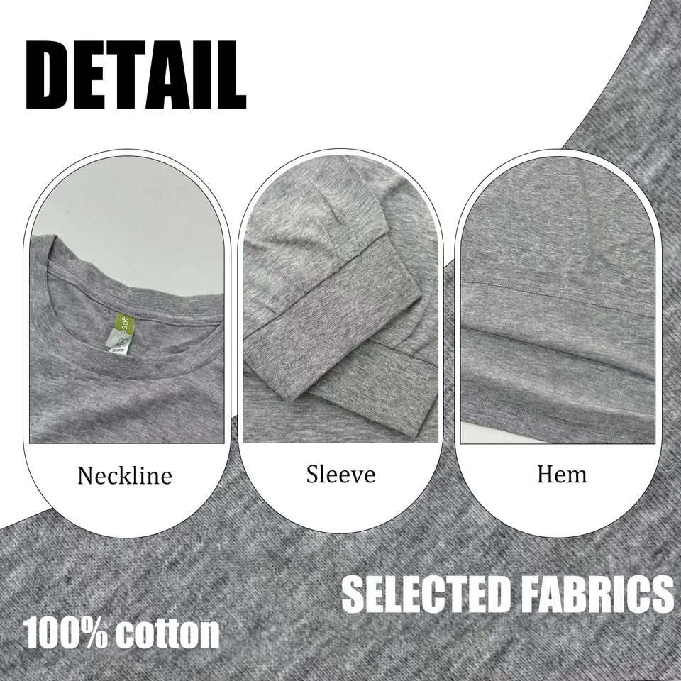 Pizza Heart Men's Long Sleeve Tee 100% Cotton 180g Crew Neck Casual Daily Style Soft and Breathable