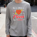 Pizza Heart Men's Long Sleeve Tee 100% Cotton 180g Crew Neck Casual Daily Style Soft and Breathable